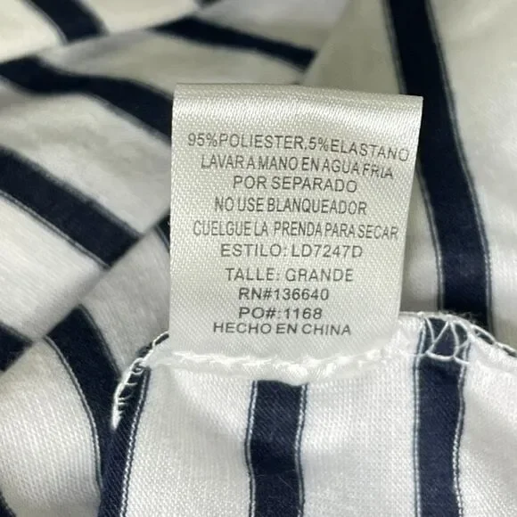 L'atiste Striped Crossover Cut Out Front Slit Maxi Dress Women's Size Large - Picture 6 of 8